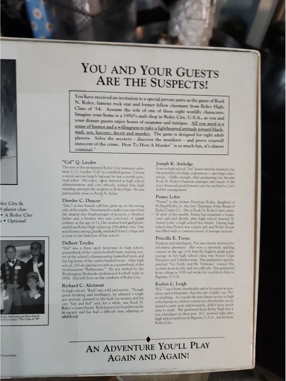 How To Host A Murder Episode 7 Dinner Party Game The Class of 54!